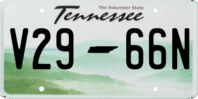 TN license plate V2966N