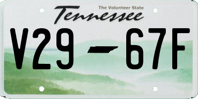 TN license plate V2967F