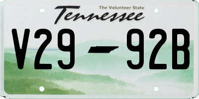 TN license plate V2992B