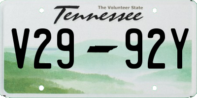 TN license plate V2992Y