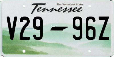 TN license plate V2996Z