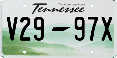 TN license plate V2997X