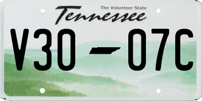 TN license plate V3007C