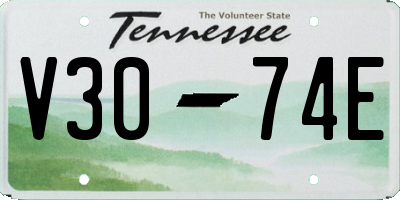 TN license plate V3074E