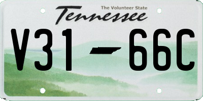 TN license plate V3166C