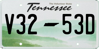 TN license plate V3253D