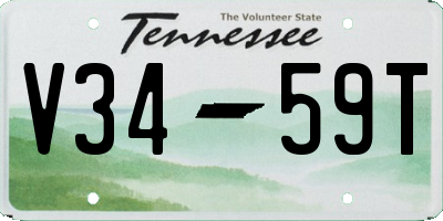 TN license plate V3459T