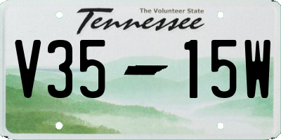 TN license plate V3515W