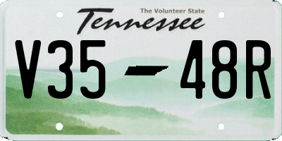 TN license plate V3548R