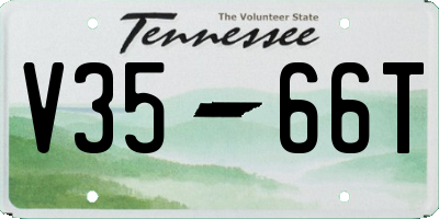 TN license plate V3566T