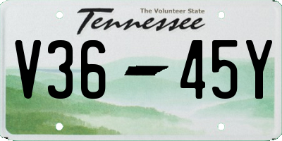 TN license plate V3645Y
