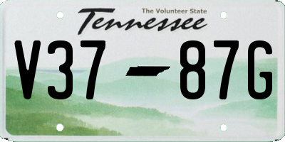 TN license plate V3787G