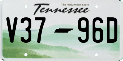 TN license plate V3796D