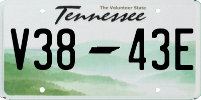 TN license plate V3843E