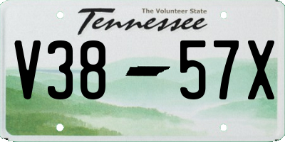 TN license plate V3857X