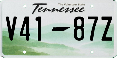TN license plate V4187Z