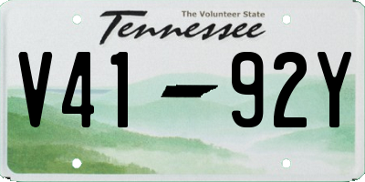 TN license plate V4192Y