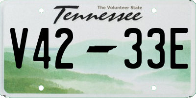 TN license plate V4233E