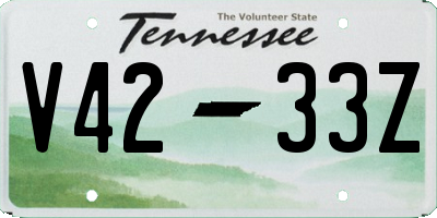 TN license plate V4233Z