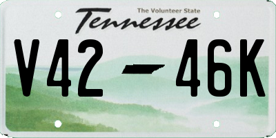 TN license plate V4246K
