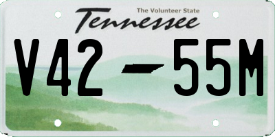 TN license plate V4255M