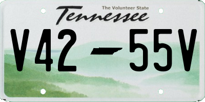 TN license plate V4255V