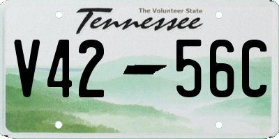 TN license plate V4256C