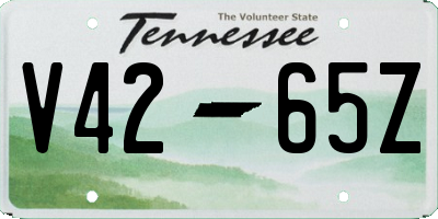 TN license plate V4265Z