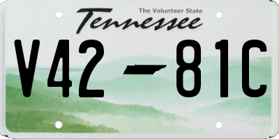 TN license plate V4281C