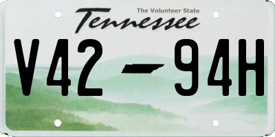 TN license plate V4294H