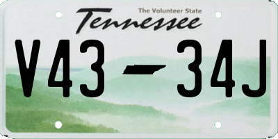 TN license plate V4334J