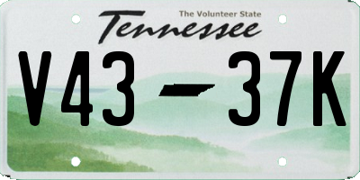 TN license plate V4337K