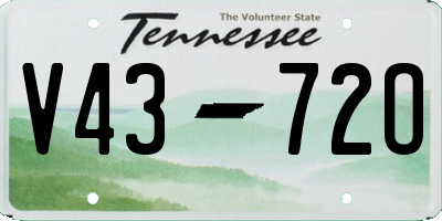 TN license plate V4372O