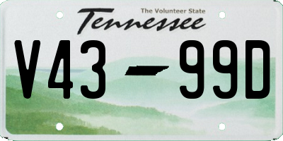 TN license plate V4399D