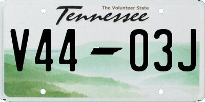 TN license plate V4403J