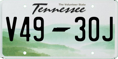 TN license plate V4930J