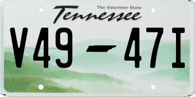 TN license plate V4947I