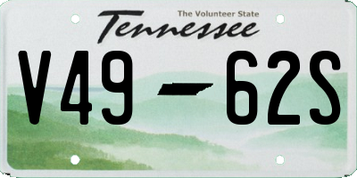 TN license plate V4962S