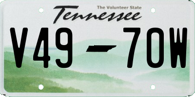 TN license plate V4970W