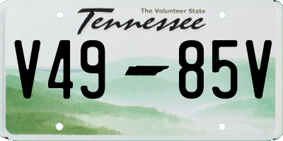 TN license plate V4985V