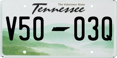 TN license plate V5003Q