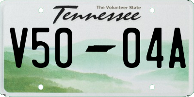 TN license plate V5004A