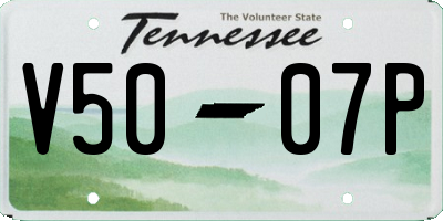 TN license plate V5007P