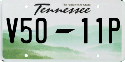 TN license plate V5011P
