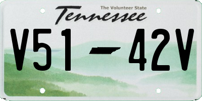TN license plate V5142V
