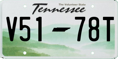 TN license plate V5178T