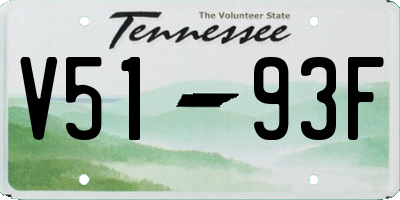 TN license plate V5193F