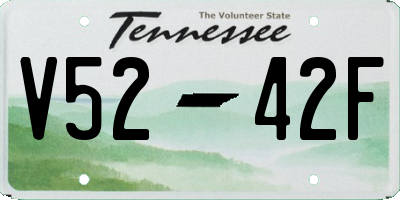 TN license plate V5242F