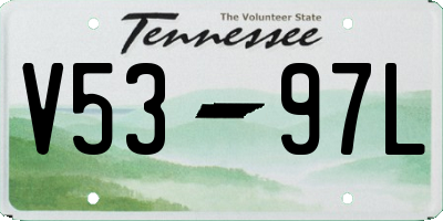 TN license plate V5397L