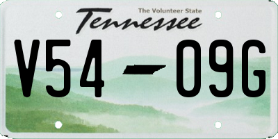 TN license plate V5409G